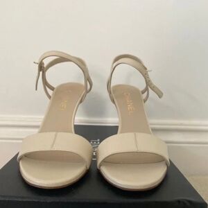 Chanel ivory sandals